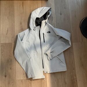 The North Face Light Gray Hooded Jacket
